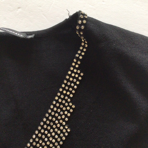 AD ORIGINALS BLACK RHINESTONE NECKLINE SLEEVELESS TOP SMALL - Picture 5 of 8